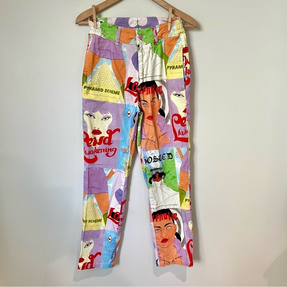Lazy Oaf x Laura Callaghan Cover To Cover Unisex Pants Size 26 - Picture 7 of 16